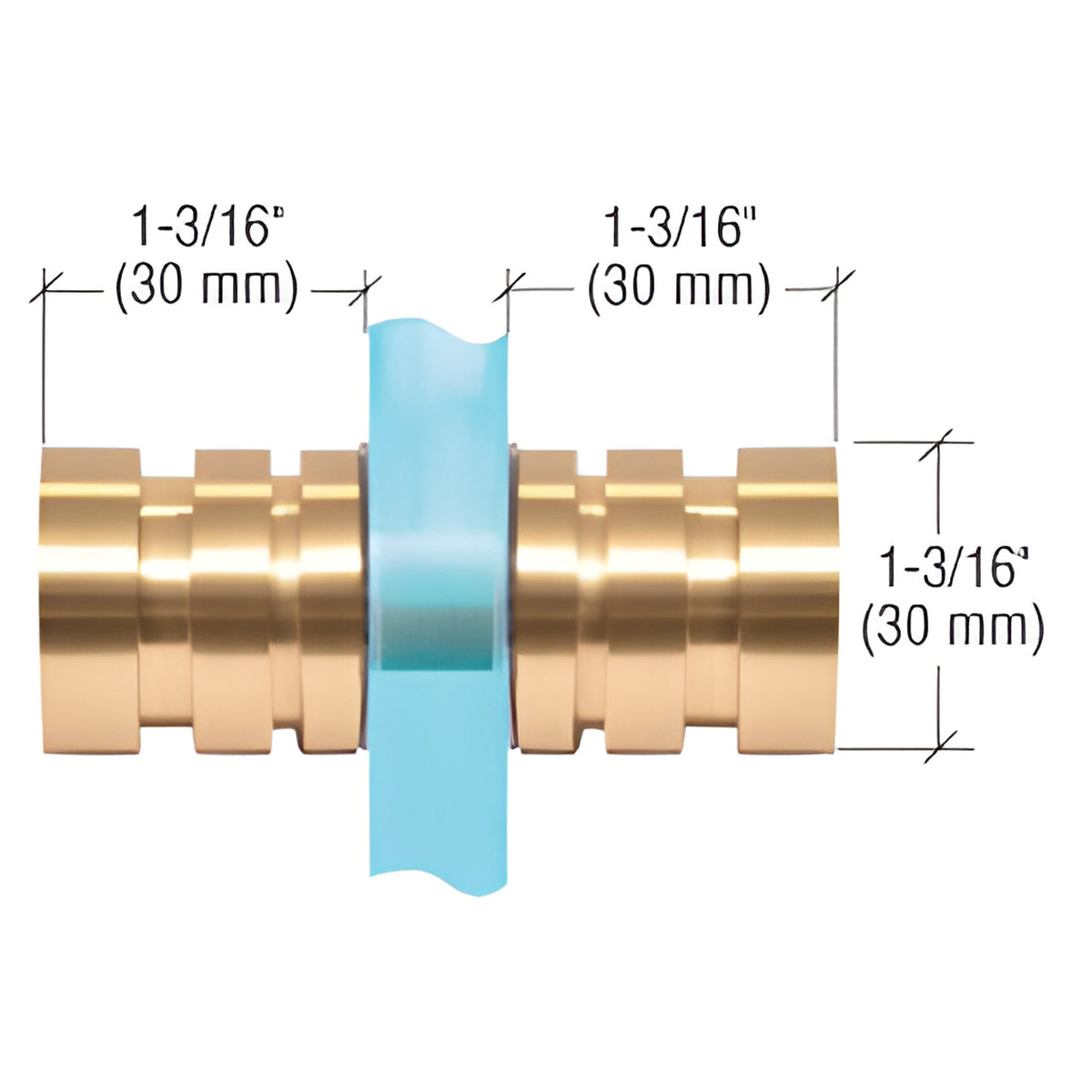 CRL Satin Brass Contemporary Style Back-to-Back Shower Door Knobs