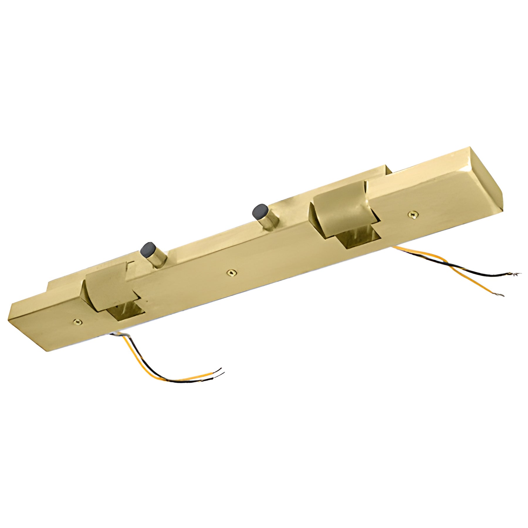 CRL Satin Brass Electric Strike Keeper for Double Doors - Fail Secure