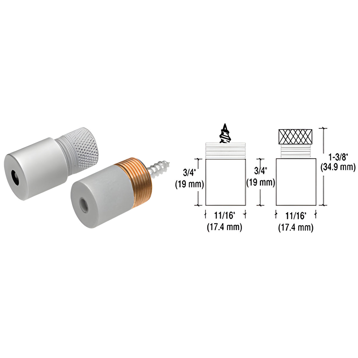 CRL Satin Chrome Anchor Set