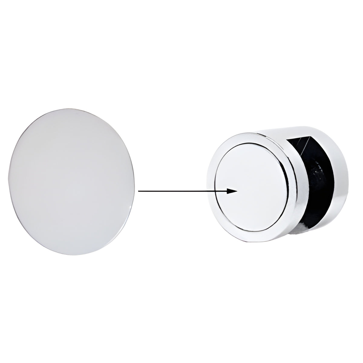 CRL Satin Chrome Cover Disks for Edge Grips