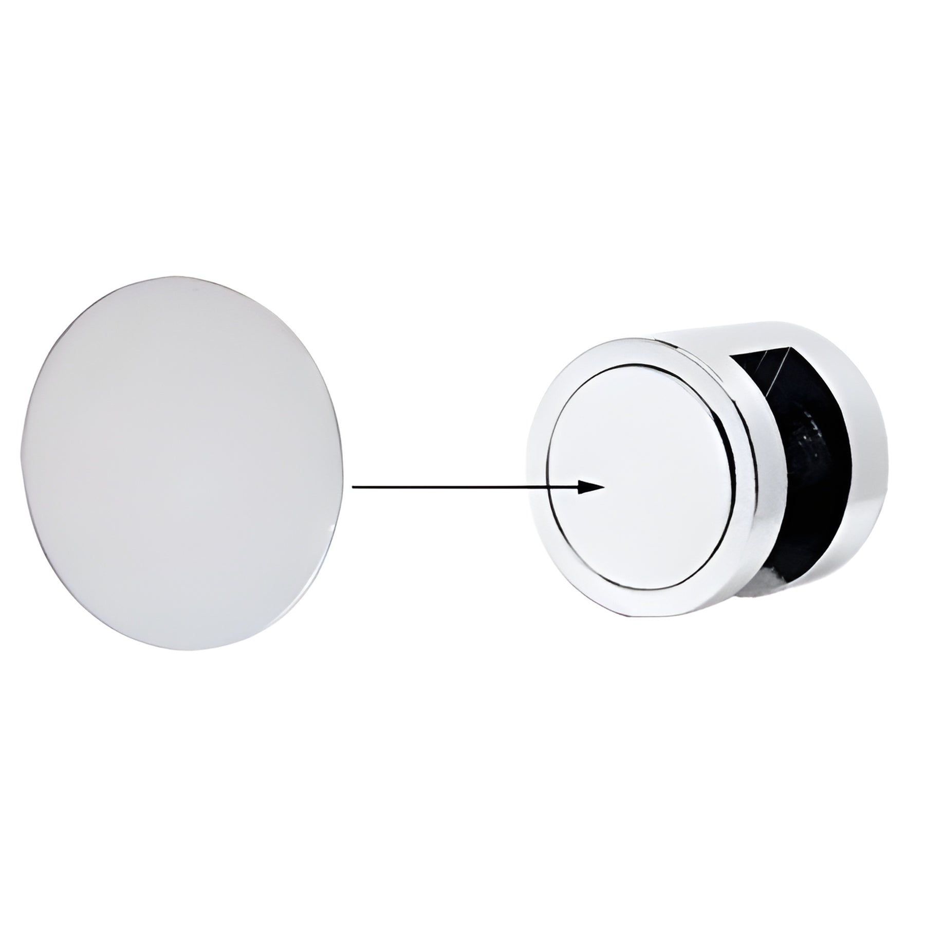 CRL Satin Chrome Cover Disks for Edge Grips