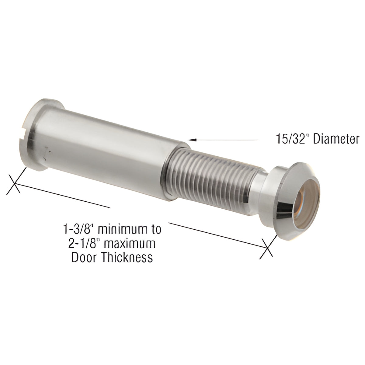 CRL Satin Chrome Standard Door Viewer