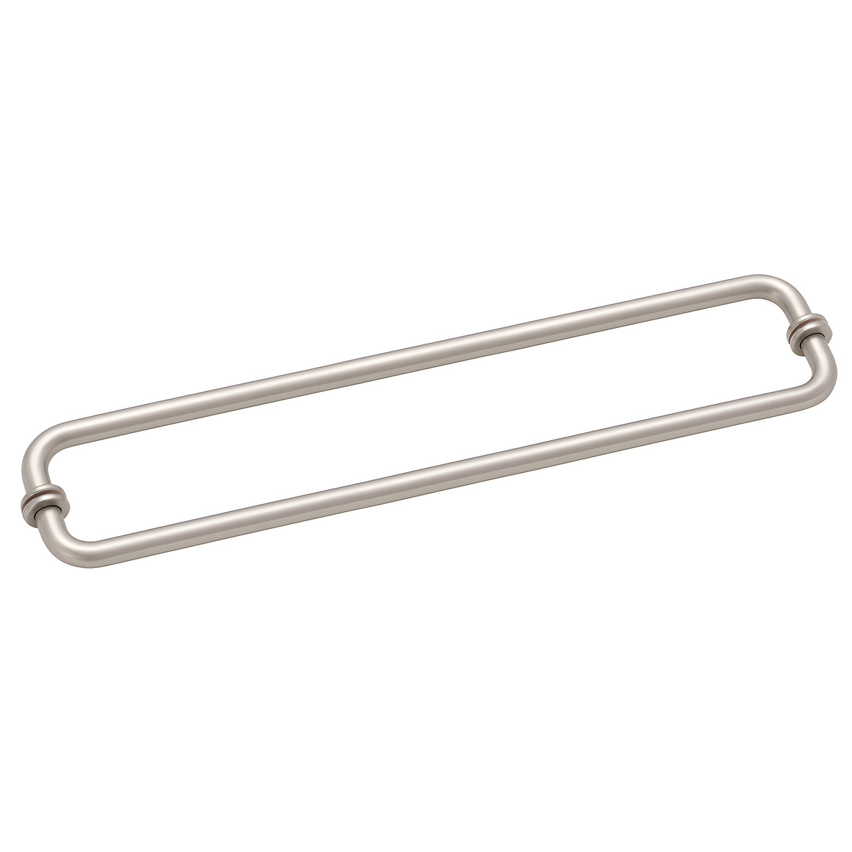 CRL Satin Nickel 24" BM Series Back-to-Back Tubular Towel Bars With Metal Washers