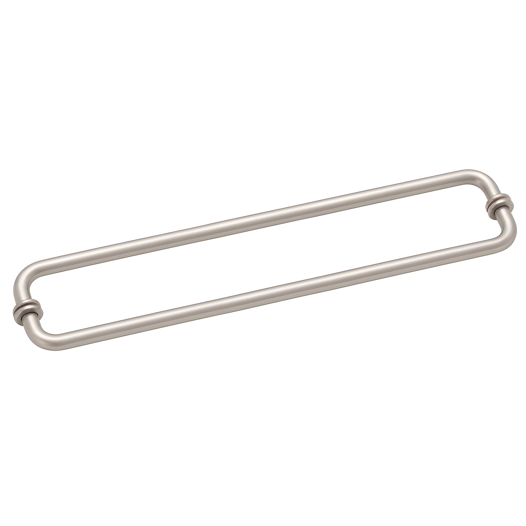 CRL Satin Nickel 24" BM Series Back-to-Back Tubular Towel Bars With Metal Washers