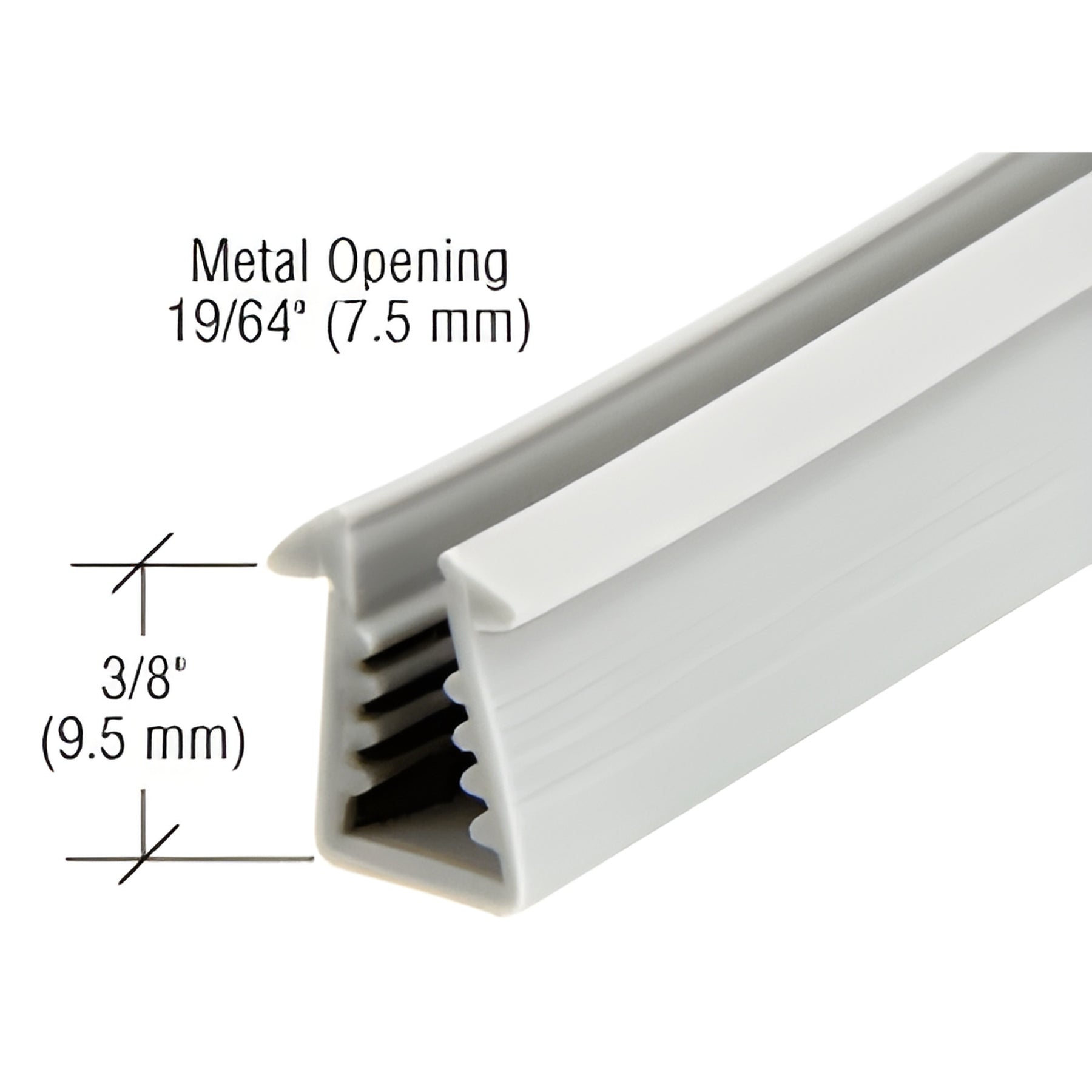 CRL Shower Door Glazing Vinyl for 7/32" to 1/4" Glass - 1000' Roll