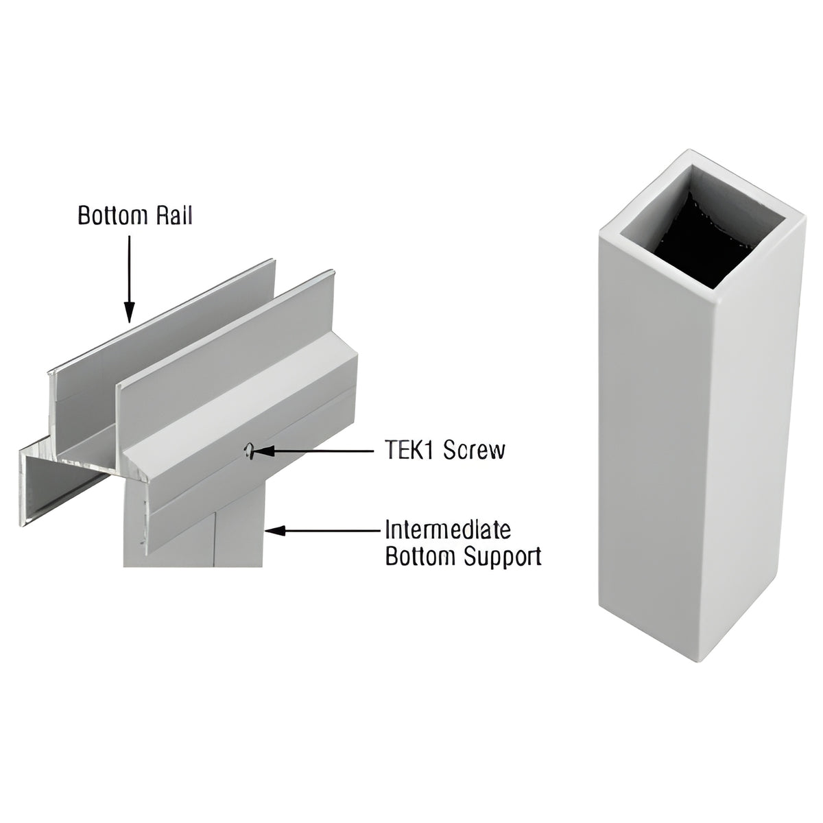 CRL Silver Metallic Intermediate Bottom Support