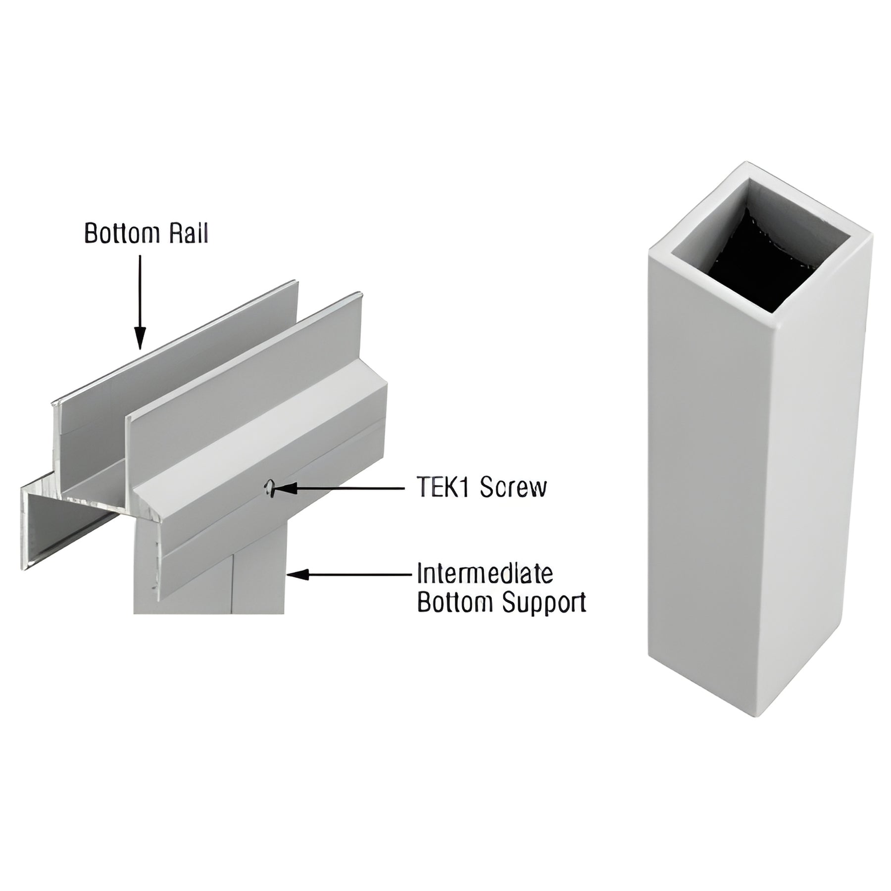 CRL Silver Metallic Intermediate Bottom Support