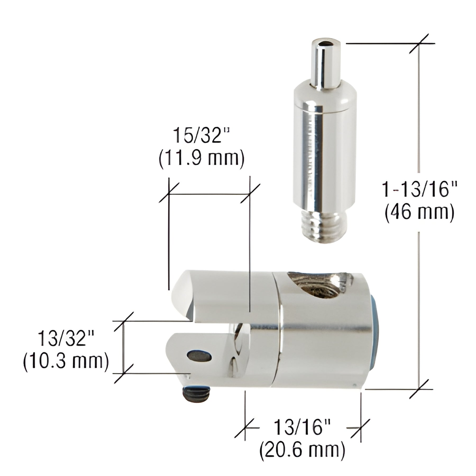 CRL Single Sided Connector with Tensioner for 3/8" Glass