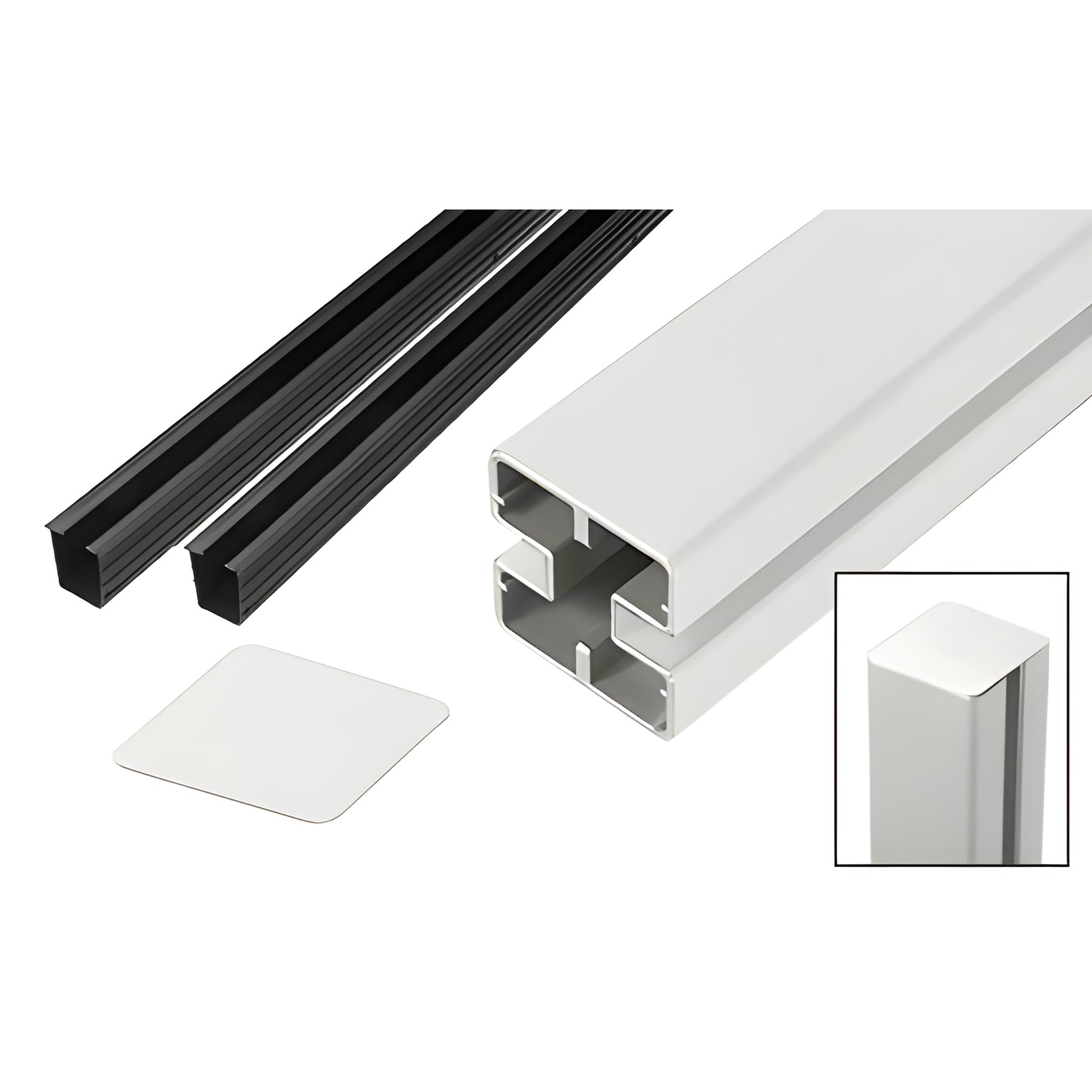CRL Sky White Heavy-Duty Windscreen Post Kit - 48"