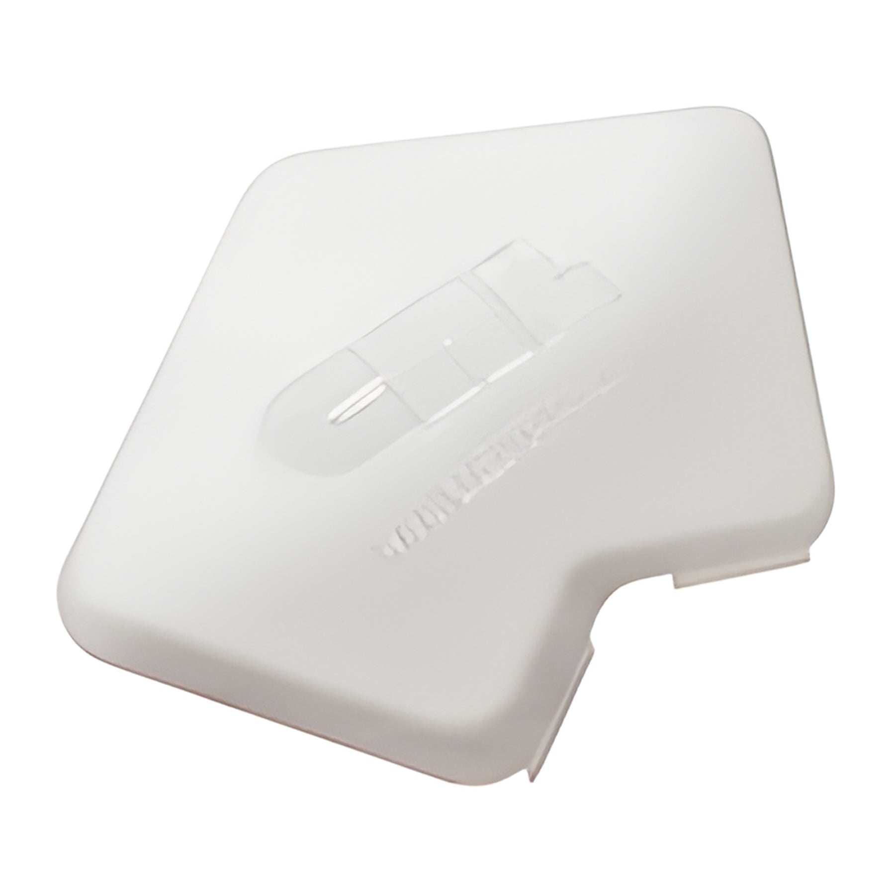 CRL Sky White Rectangular AWS Post Cap for 135 Degree Center Post