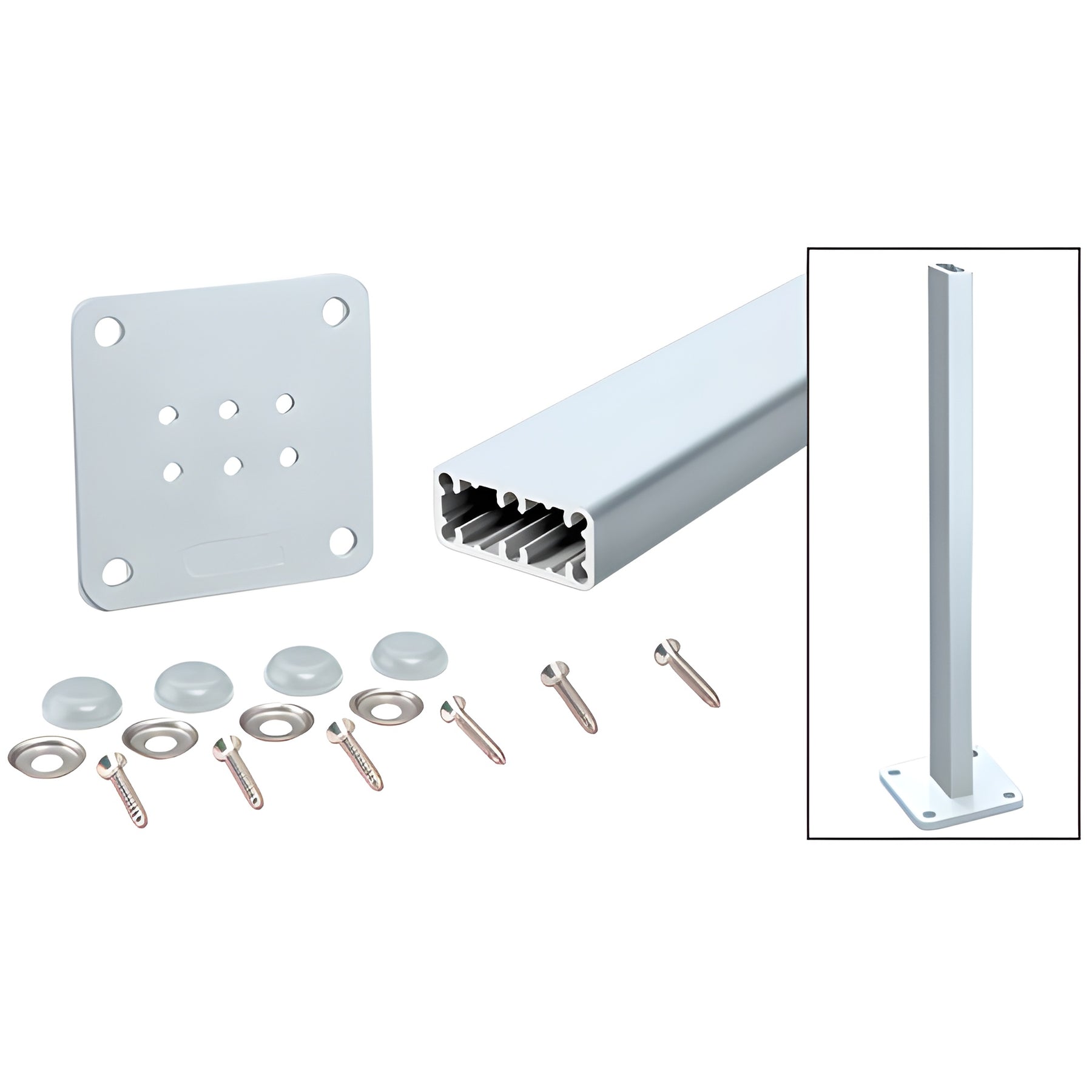 CRL Sky White Trim-Line 36" Surface Mount Post Kit