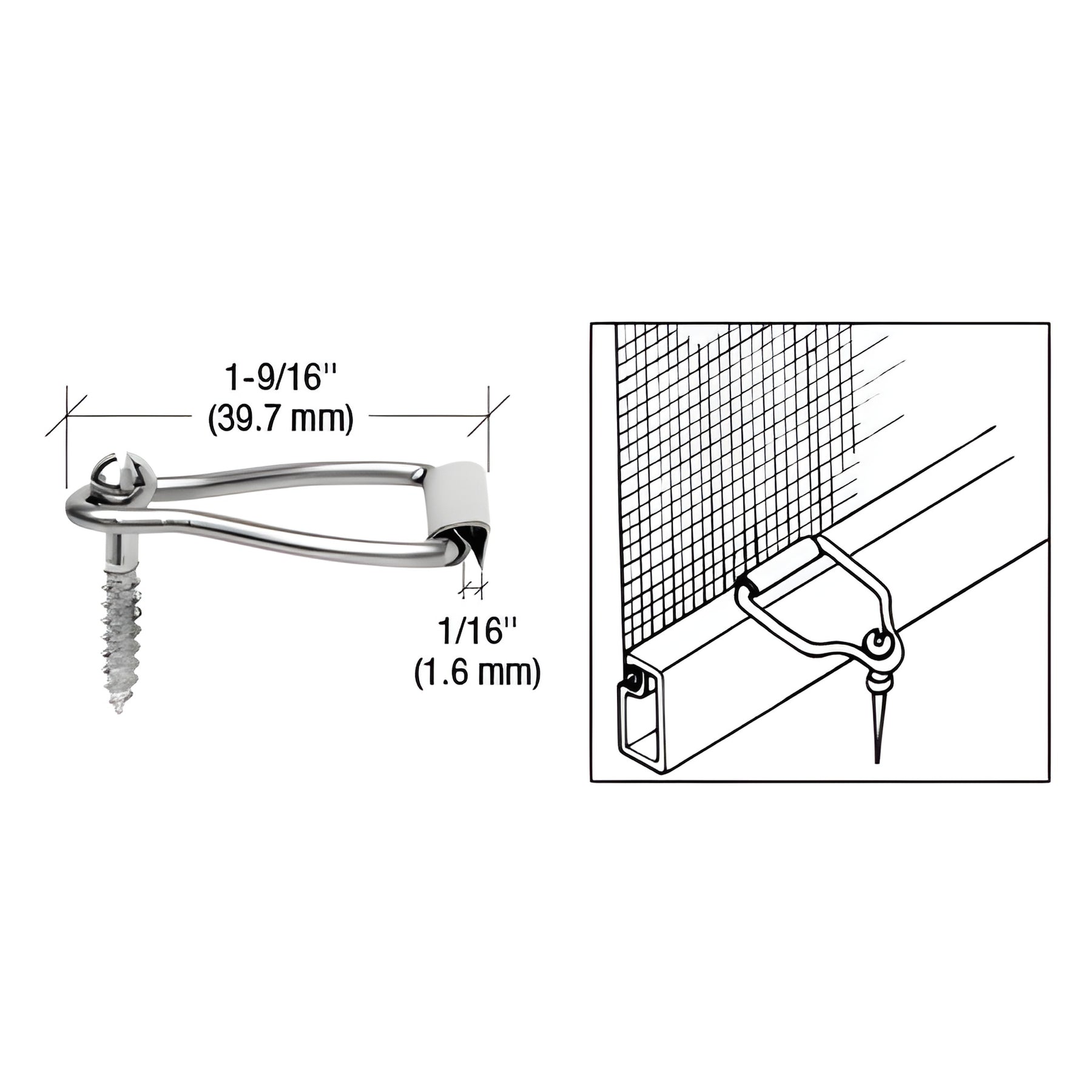 CRL Spline Ball Latch with Screw - Carded