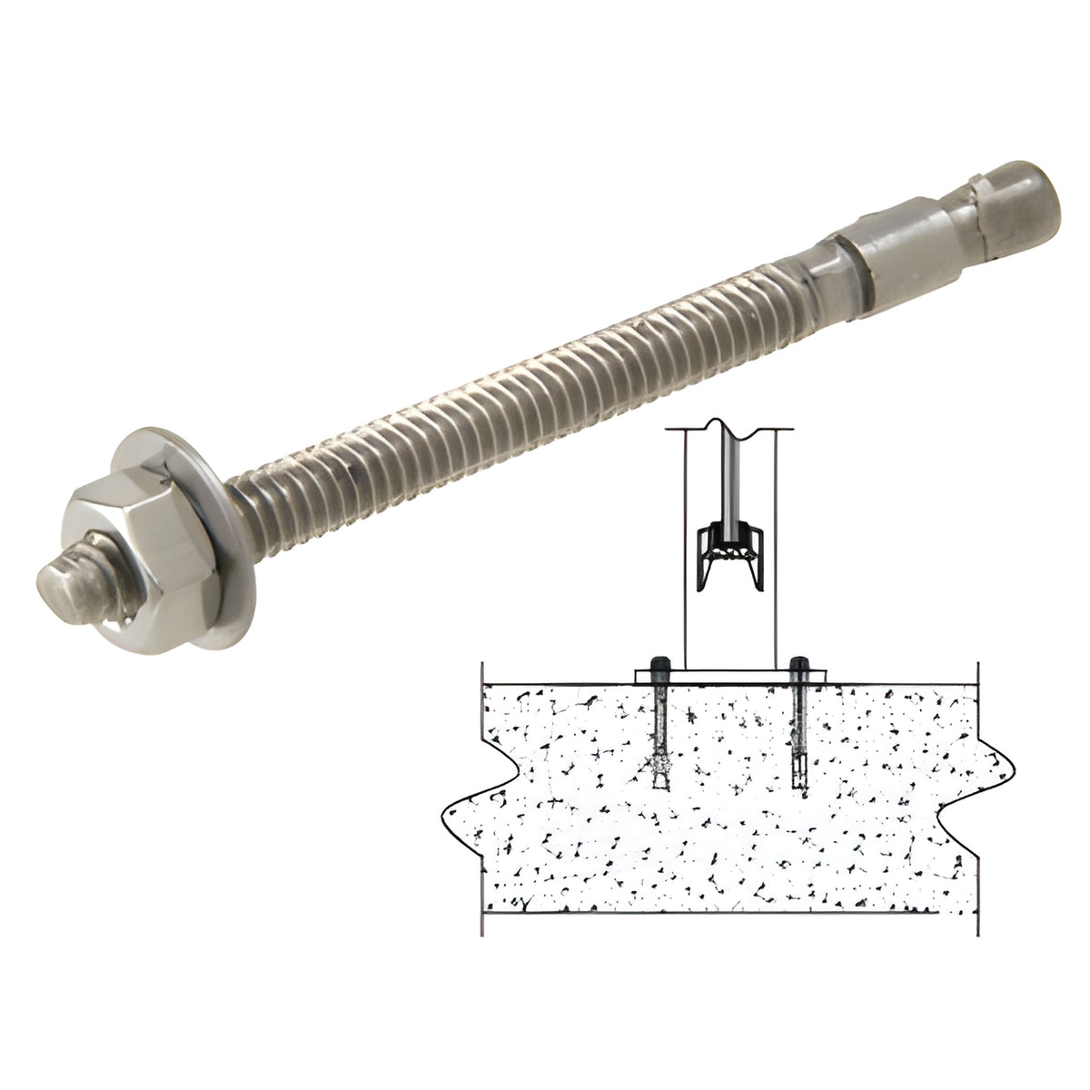 CRL Stainless Steel 1/4" x 3-1/4" Concrete Anchor