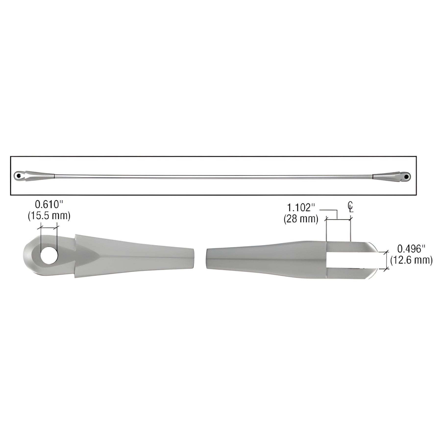 CRL Tension Rod End Fittings for 16mm Rod (Set of 2)