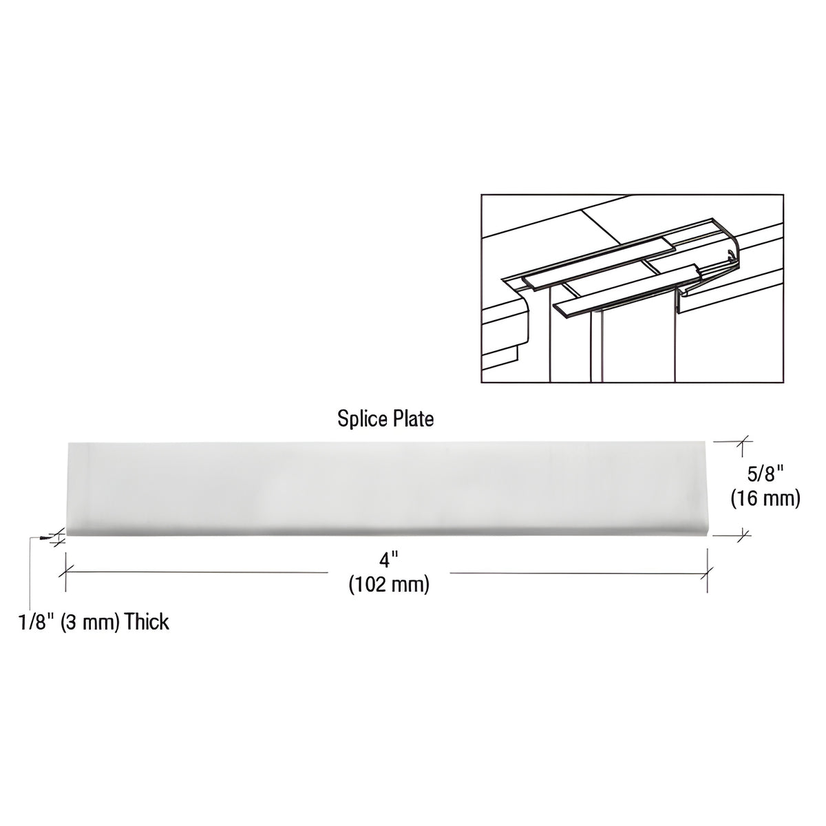 CRL Top Cap Splice Plate