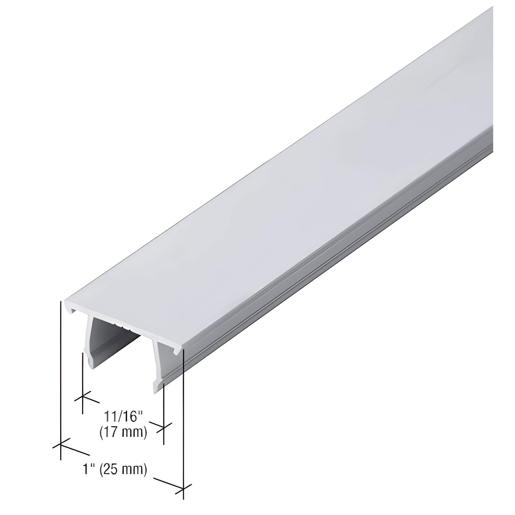 CRL-U.S. Aluminum 1/4" Pocket Insert, Mill - 21'-2"