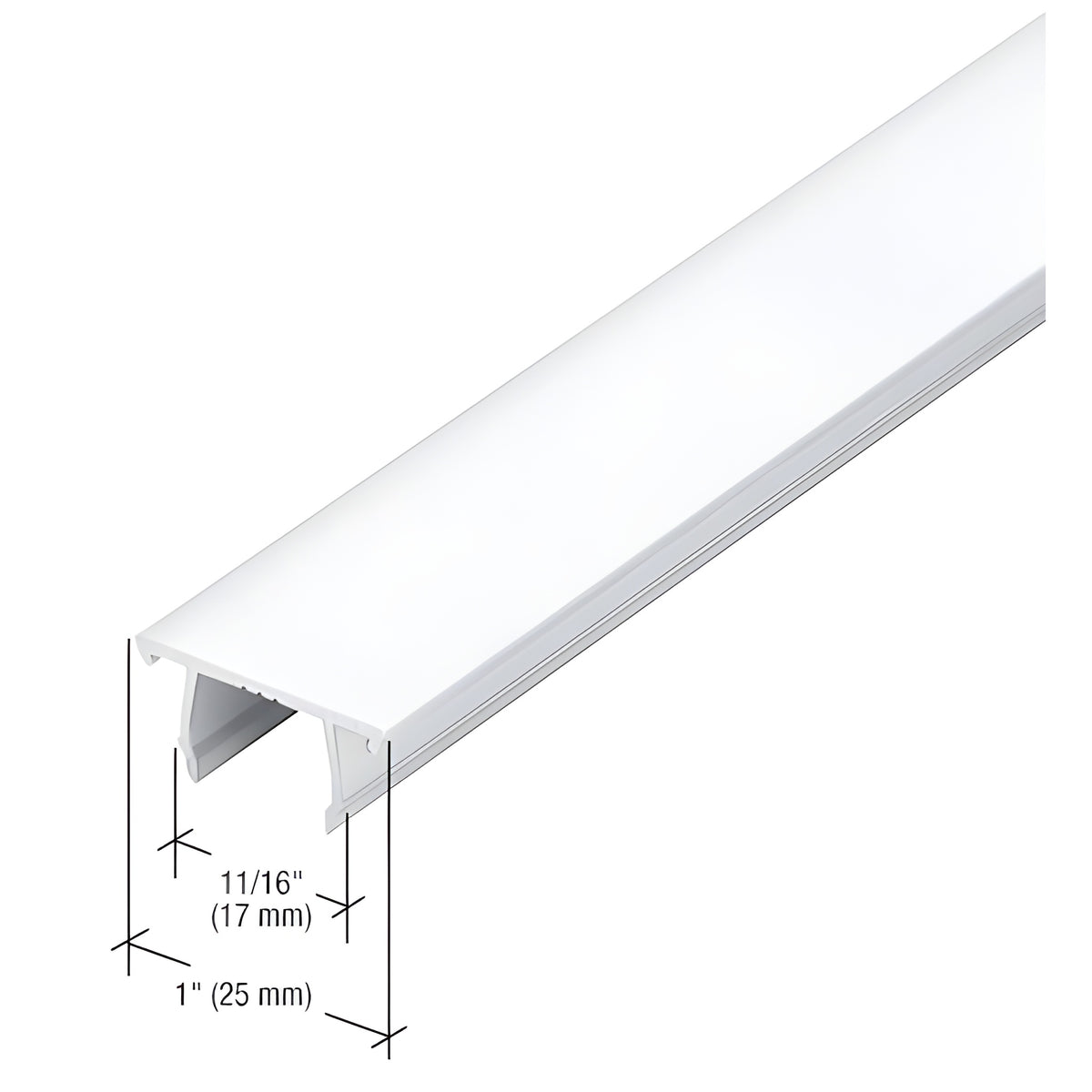 CRL-U.S. Aluminum 1/4" Pocket Insert, White KYNAR® Paint - 21'-2"