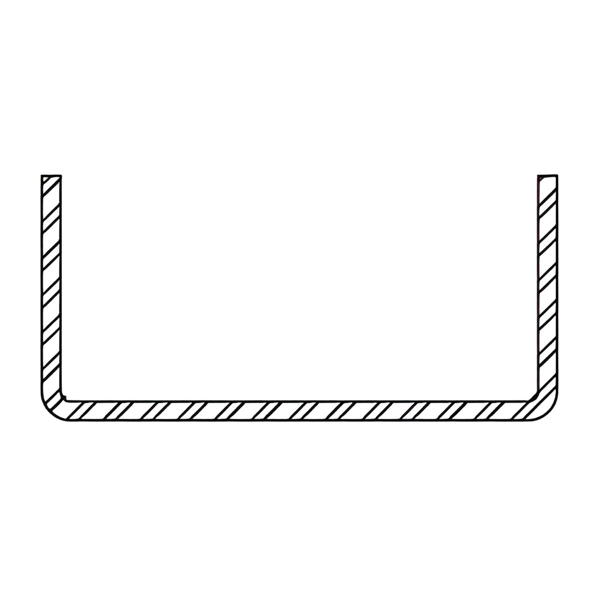 CRL-U.S. Aluminum 10 Gauge Steel Stiffener 3-11/16" x 1-5/8" x 16'