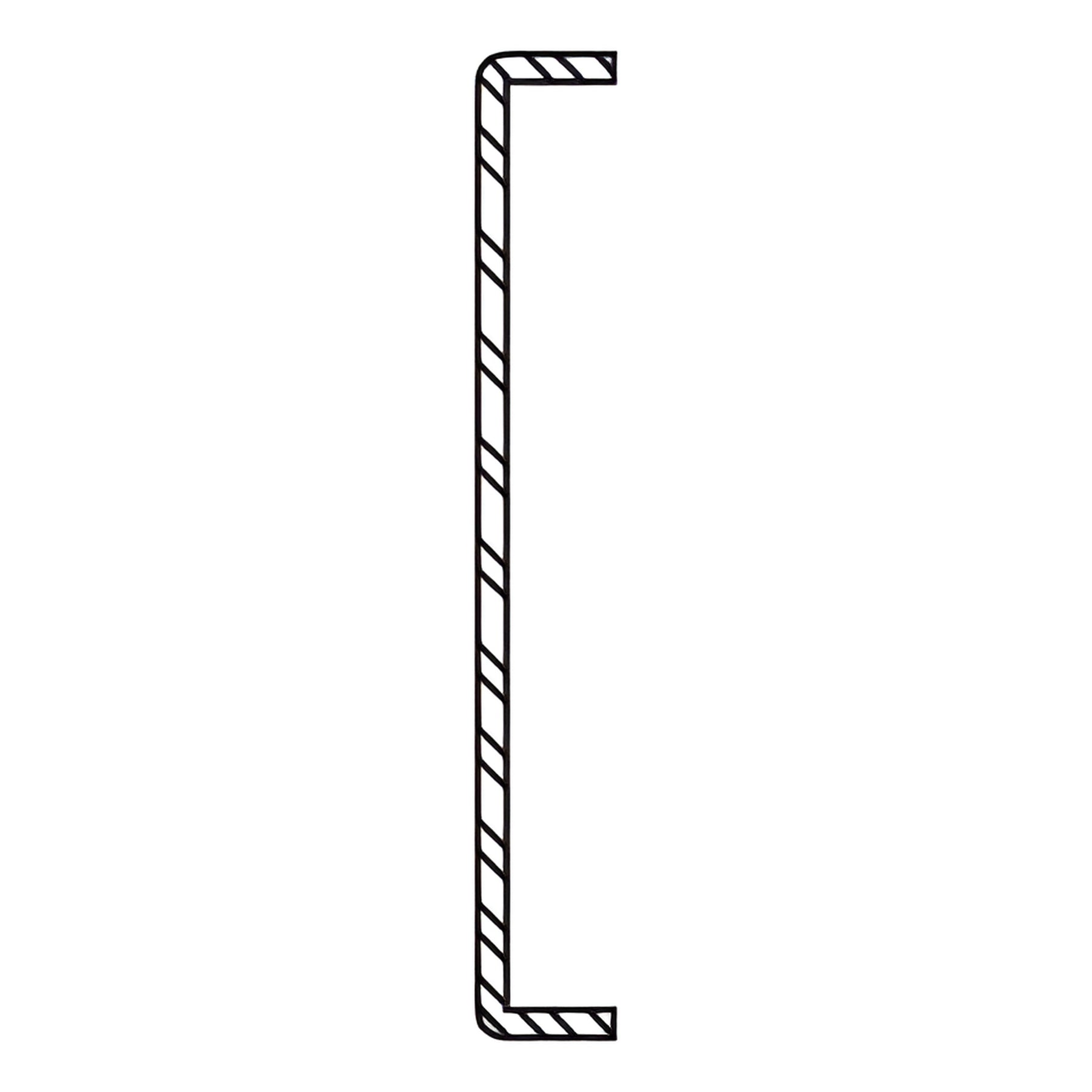 CRL-U.S. Aluminum 10 Gauge Steel Stiffener, 4.563" x 0.688" x 16'