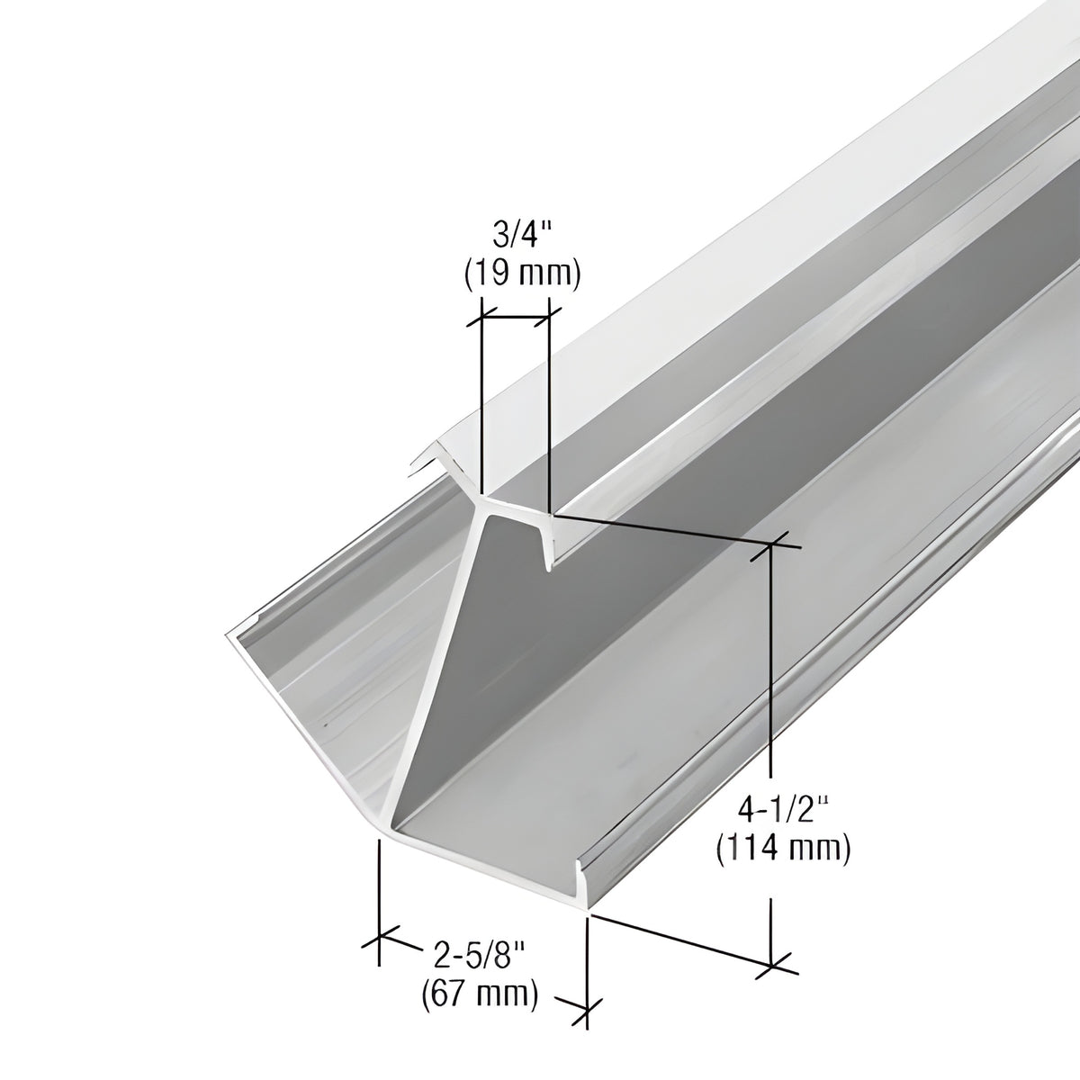 CRL-U.S. Aluminum 135 Degree Corner Mullion, Clear Anodized - 24'-2"
