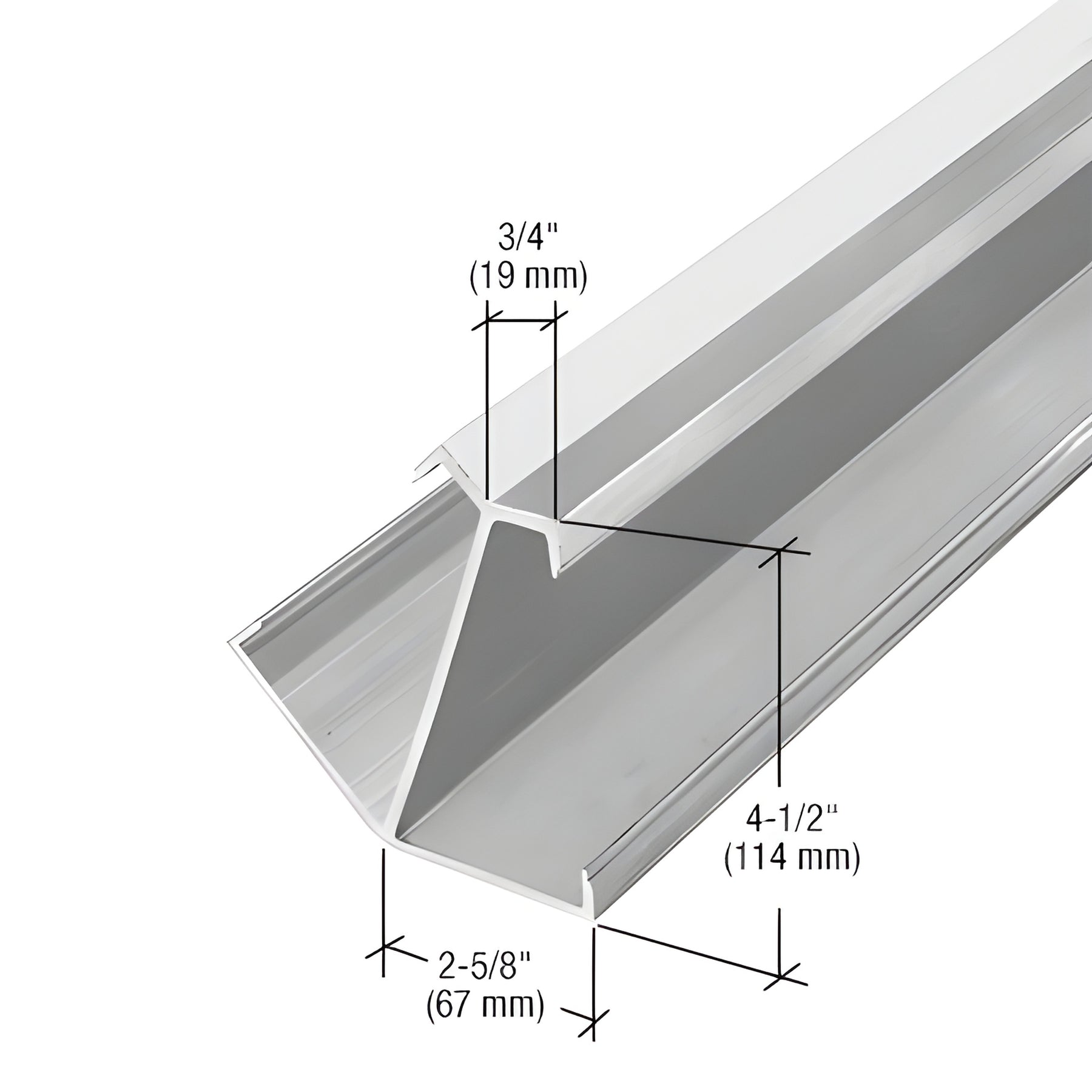 CRL-U.S. Aluminum 135 Degree Corner Mullion, Clear Anodized - 24'-2"