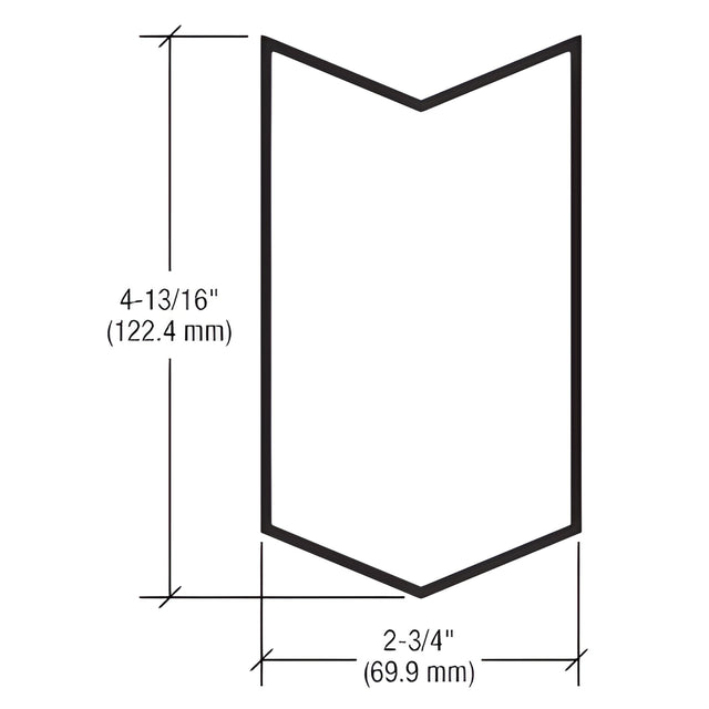 CRL-U.S. Aluminum 135 Degree Structural Silicone Glaze 4" Corner Mullion, Dark Bronze/Black Anodized Class 1 - 24'-2"