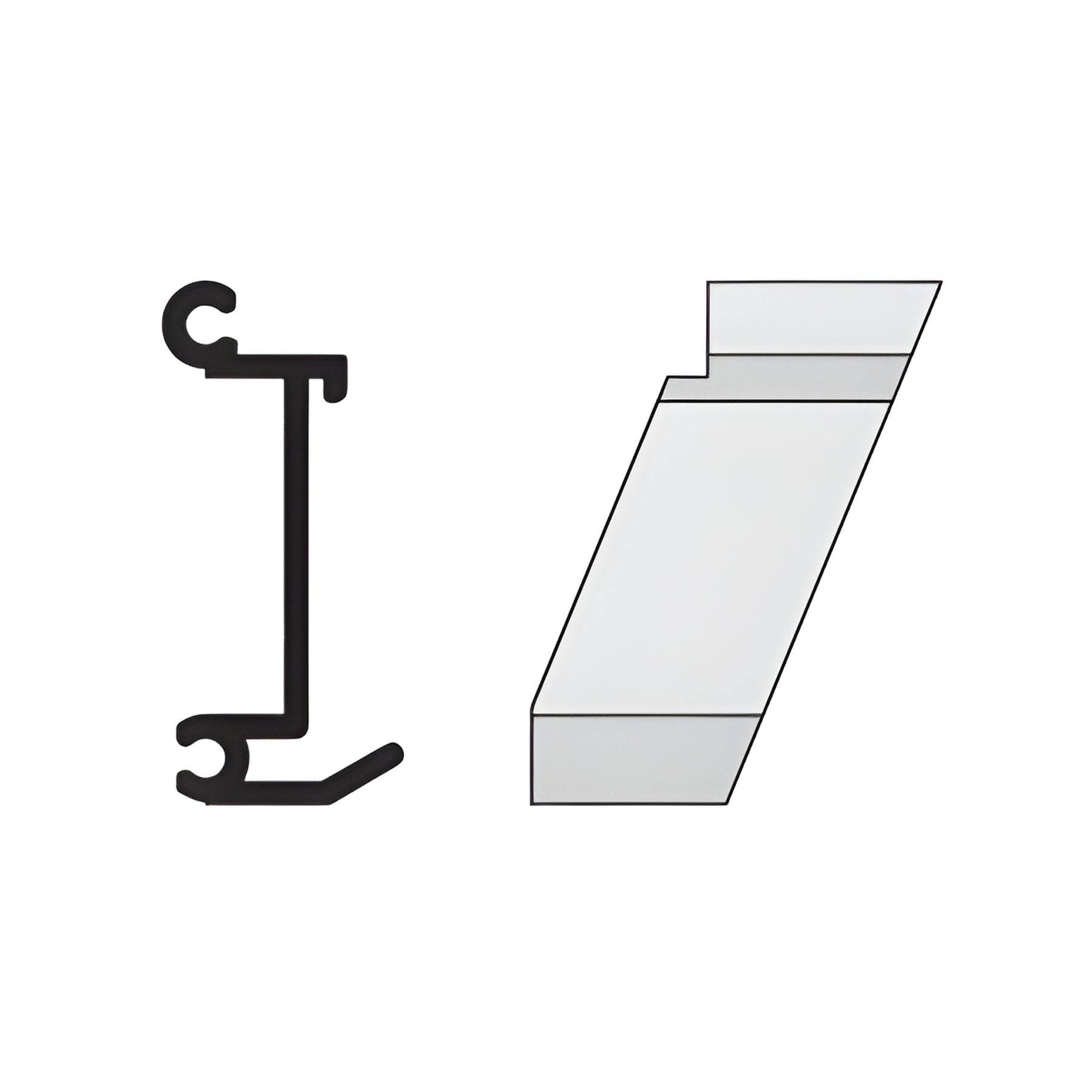 CRL-U.S. Aluminum 135º Right Hand Inside Corner Anchor Clip- 4/Pk