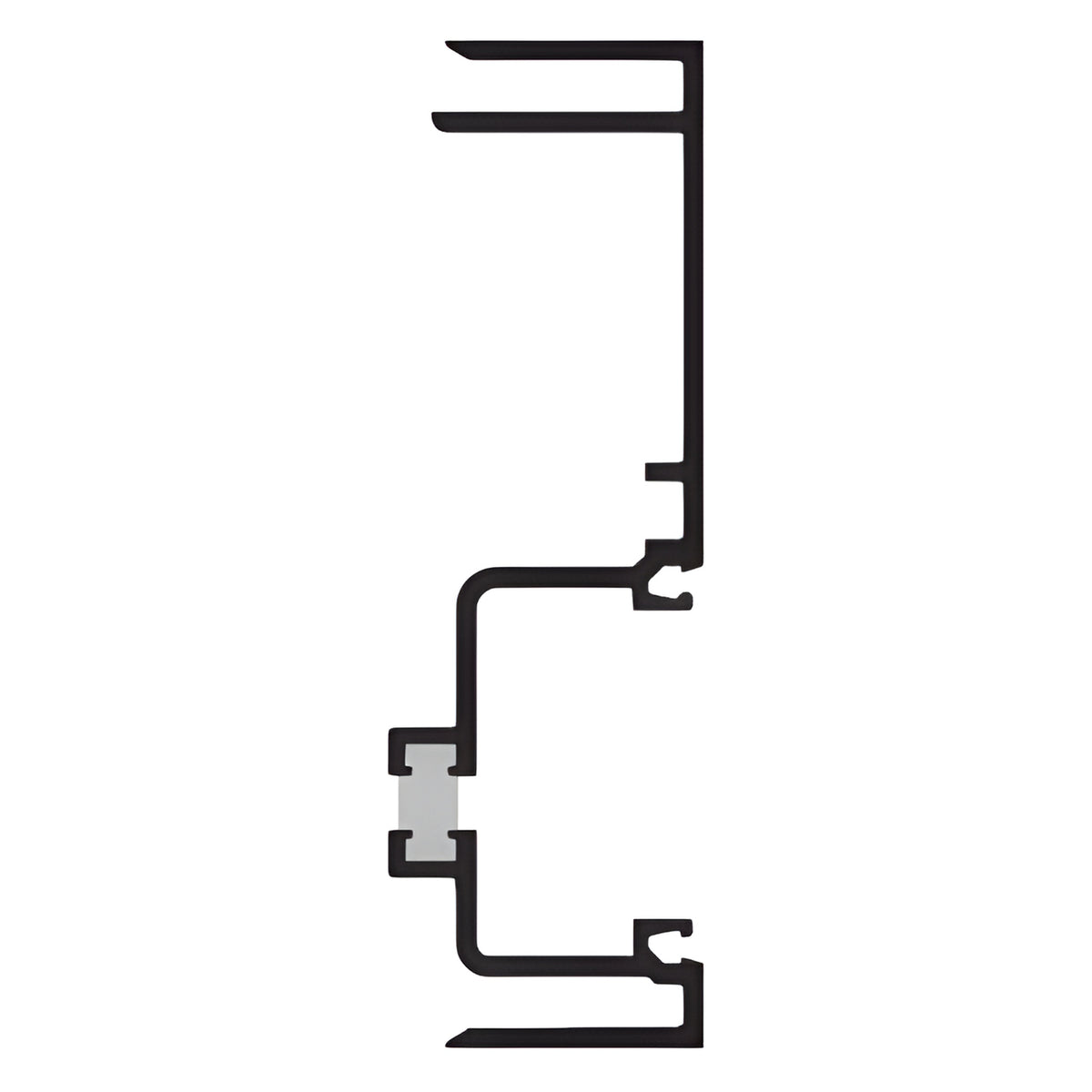 CRL-U.S. Aluminum 4-1/2" Female Expansion Mullion, Thermally Improved, Clear Anodized - 24'-2"