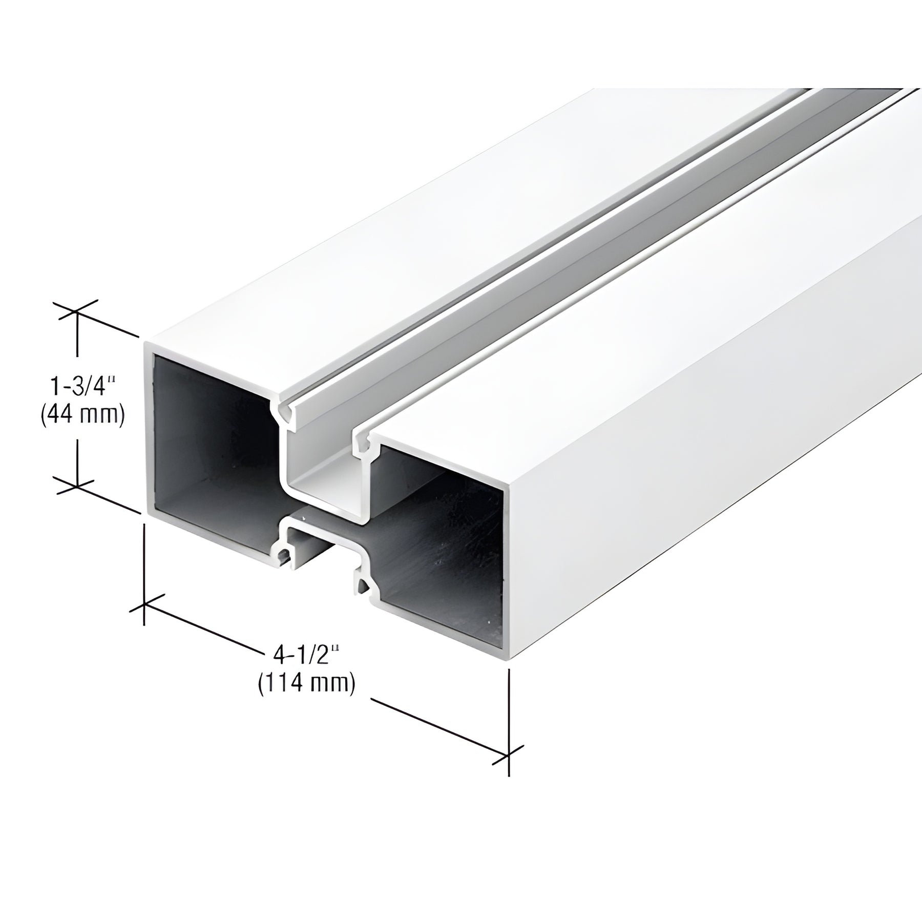 CRL-U.S. Aluminum 4-1/2" Hollow Door Jamb, White KYNAR® Paint - 24'-2"