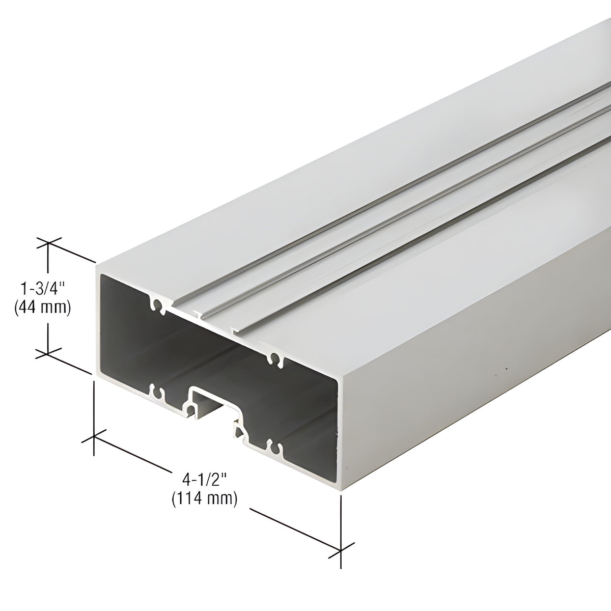 CRL-U.S. Aluminum 4-1/2" x 1-3/4" Offset Hung Door Header, Clear Anodized Class 1 - 21'-4"