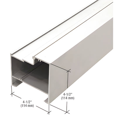 CRL-U.S. Aluminum 4-1/2" x 4-1/2" Bulkhead, Clear Anodized - 24'-2"