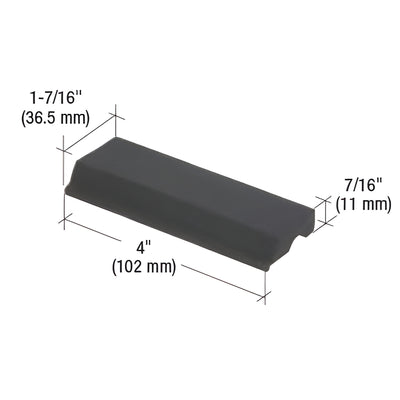 CRL-U.S. Aluminum 4" Setting Block for 1" Glazing- 100/Pk