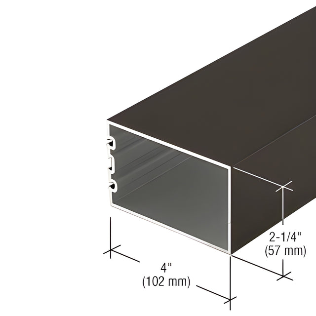 CRL-U.S. Aluminum 4" Structural Silicone Glazed Vertical Mullion, Dark Bronze/Black Anodized Class 1 - 24'-2"