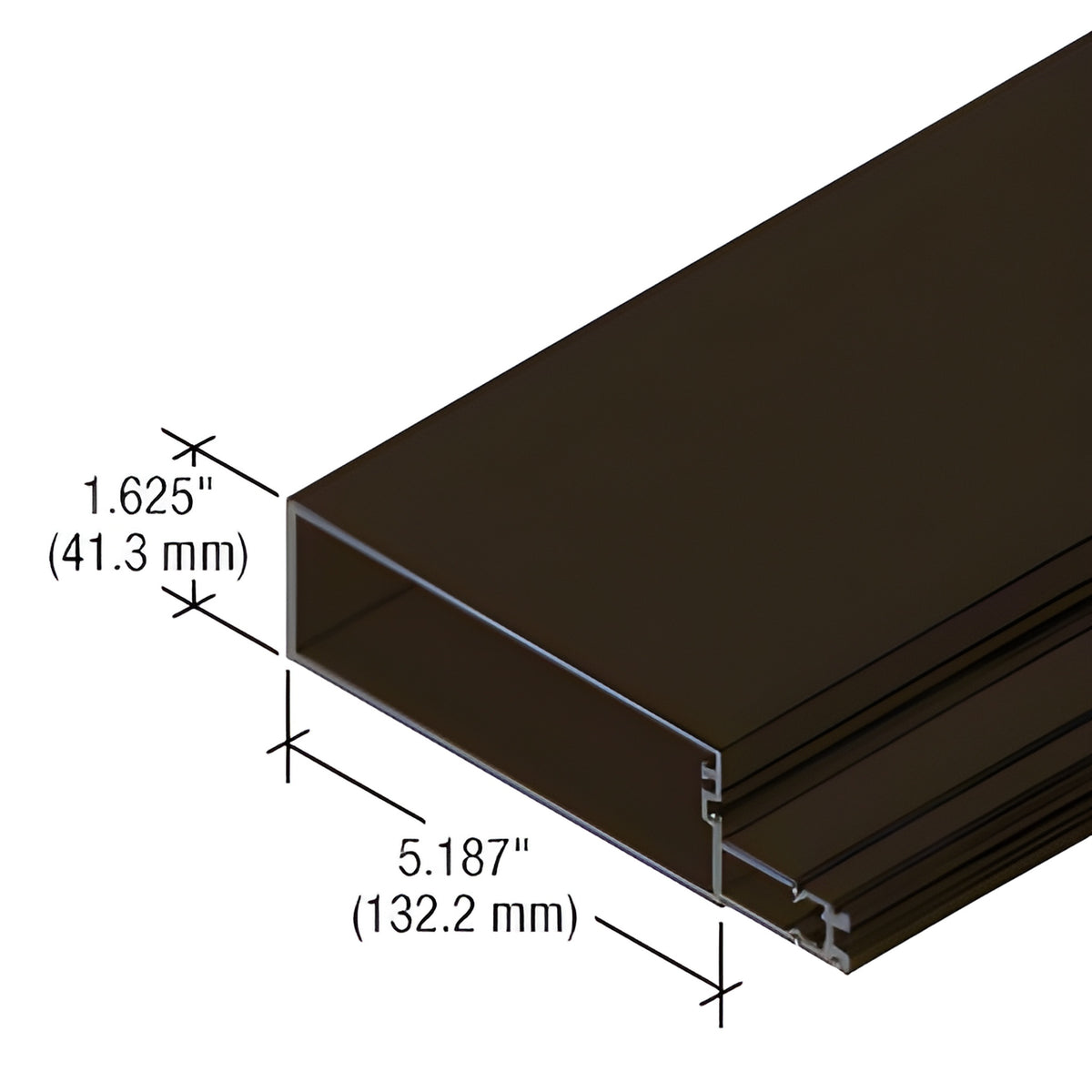 CRL-U.S. Aluminum 5-1/4" Stacked Horizontal Mullion for StormWall XL, Dark Bronze/Black Anodized Class 1