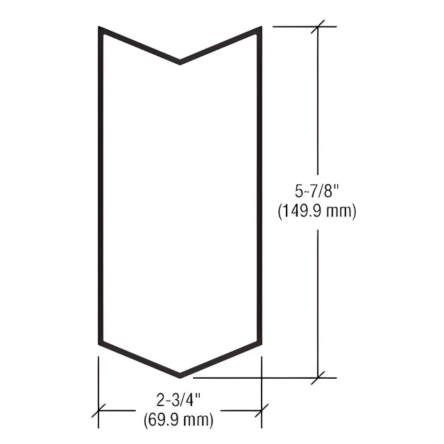 CRL-U.S. Aluminum 5" 135 Degree Structural Silicone Glaze Inside or Outside Corner Mullion, Clear Anodized Class 1 - 24'-2"
