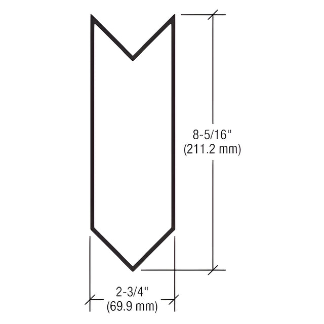 CRL-U.S. Aluminum 5" 90 Degree Structural Silicone Glaze Inside or Outside Corner Mullion, Custom Paint- 24'-2"