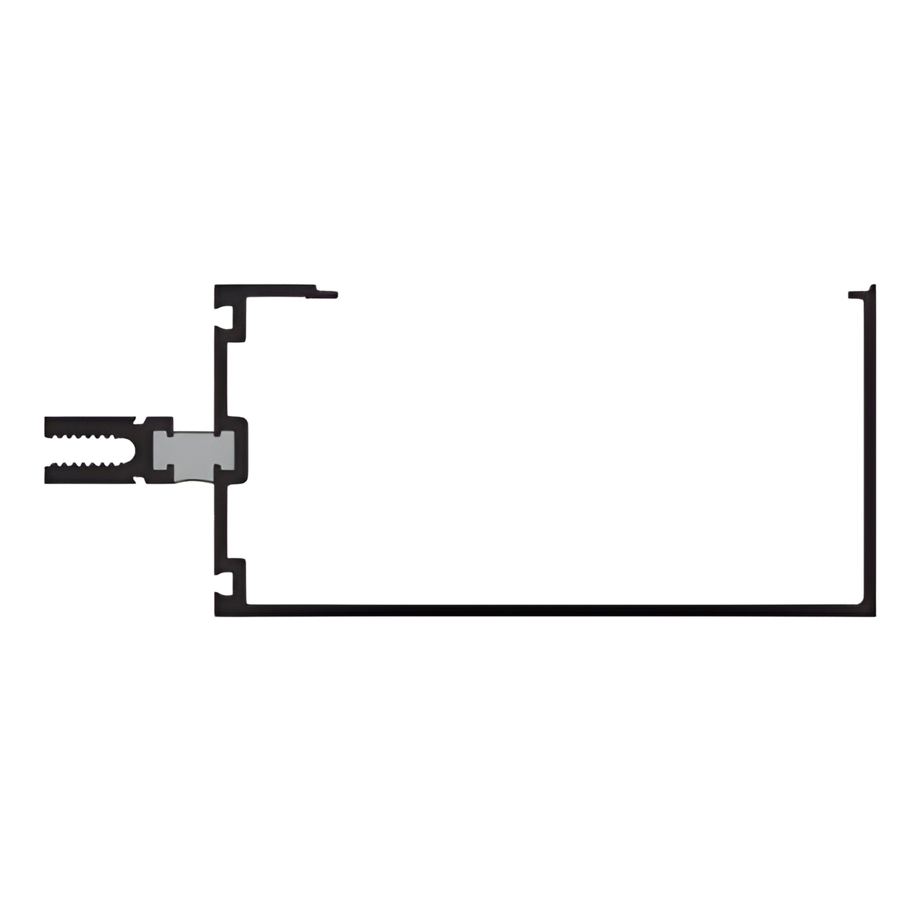 CRL-U.S. Aluminum 5" Intermediate Thermally Broken Horizontal Mullion, Dark Bronze/Black Anodized Class 1 - 24'-2"