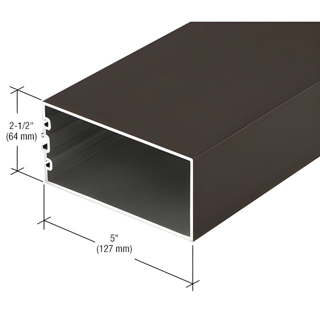 CRL-U.S. Aluminum 5" Structural Silicone Glazed Vertical Mullion, Dark Bronze/Black Anodized Class 1 - 24'-2"