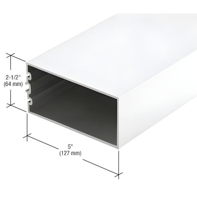 CRL-U.S. Aluminum 5" Structural Silicone Glazed Vertical Mullion, White KYNAR® Paint - 24'-2"