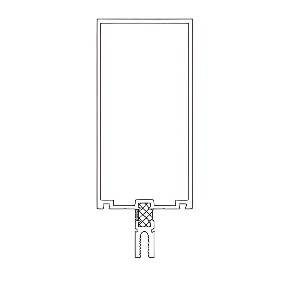 CRL-U.S. Aluminum 5" Thermally Broken Vertical Mullion, Clear Anodized Class 1 - 24'-2"