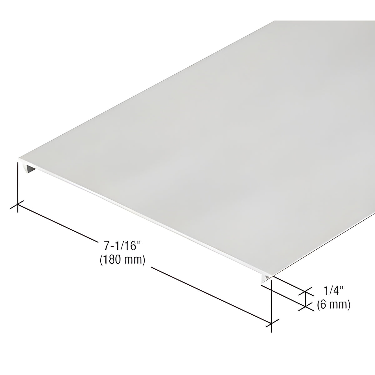 CRL-U.S. Aluminum 7-1/16" Horizontal Insert, Clear Anodized Class 1 - 24'-2"