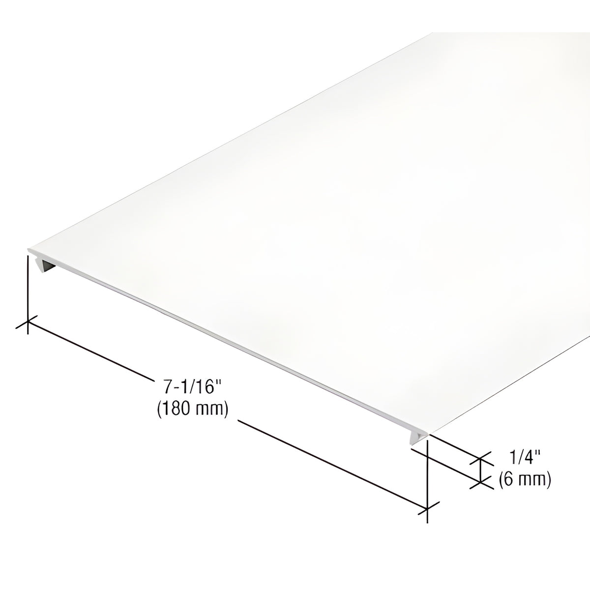 CRL-U.S. Aluminum 7-1/16" Horizontal Insert, White KYNAR® Paint - 24'-2"