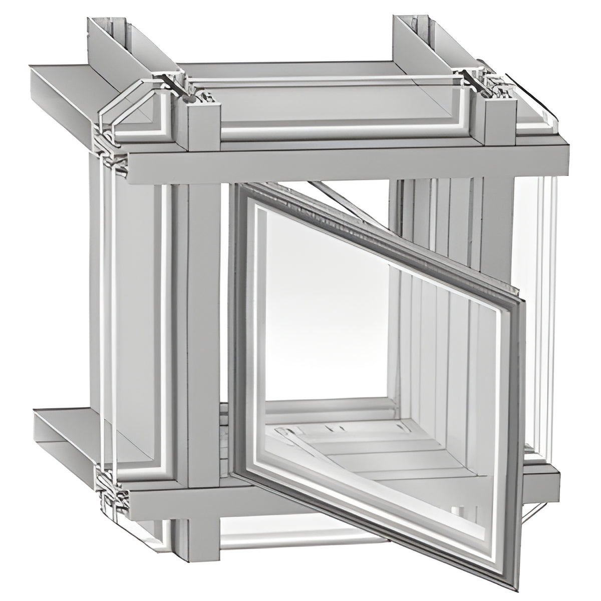 CRL-U.S. Aluminum 7600 Series Out-Swing Casement Window, White KYNAR® Paint