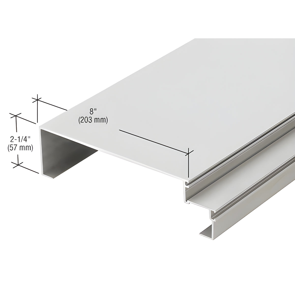 CRL-U.S. Aluminum 8" Jamb Mullion, Clear Anodized Class 1 - 24'-2"