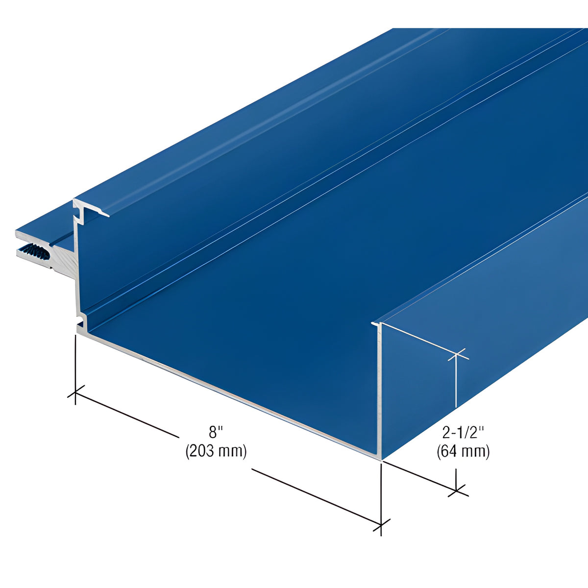 CRL-U.S. Aluminum 8" Open Back Horizontal Mullion, Custom Paint - 24'-2"