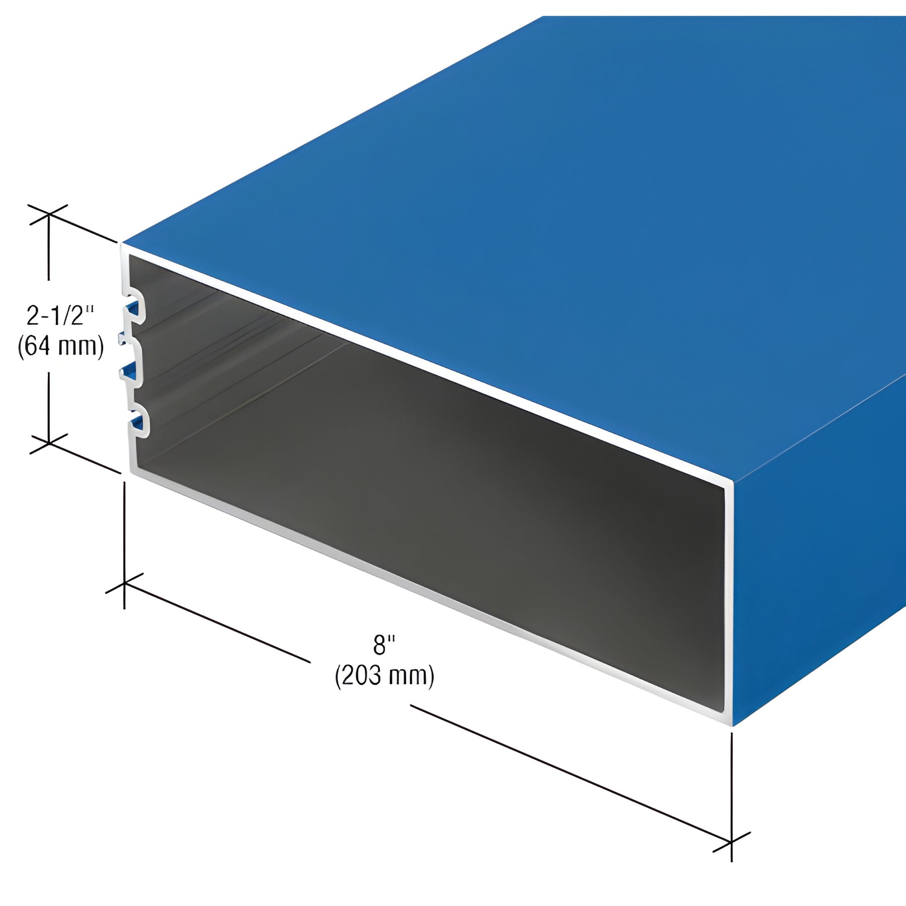 CRL-U.S. Aluminum 8" Structural Silicone Glazed Vertical Mullion, Custom Paint - 24'-2"