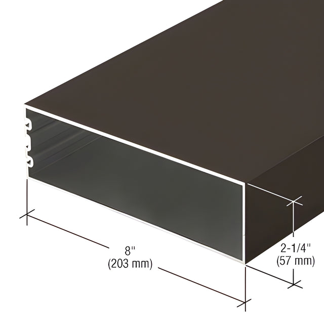 CRL-U.S. Aluminum 8" Structural Silicone Glazed Vertical Mullion, Dark Bronze/Black Anodized Class 1 - 24'-2"