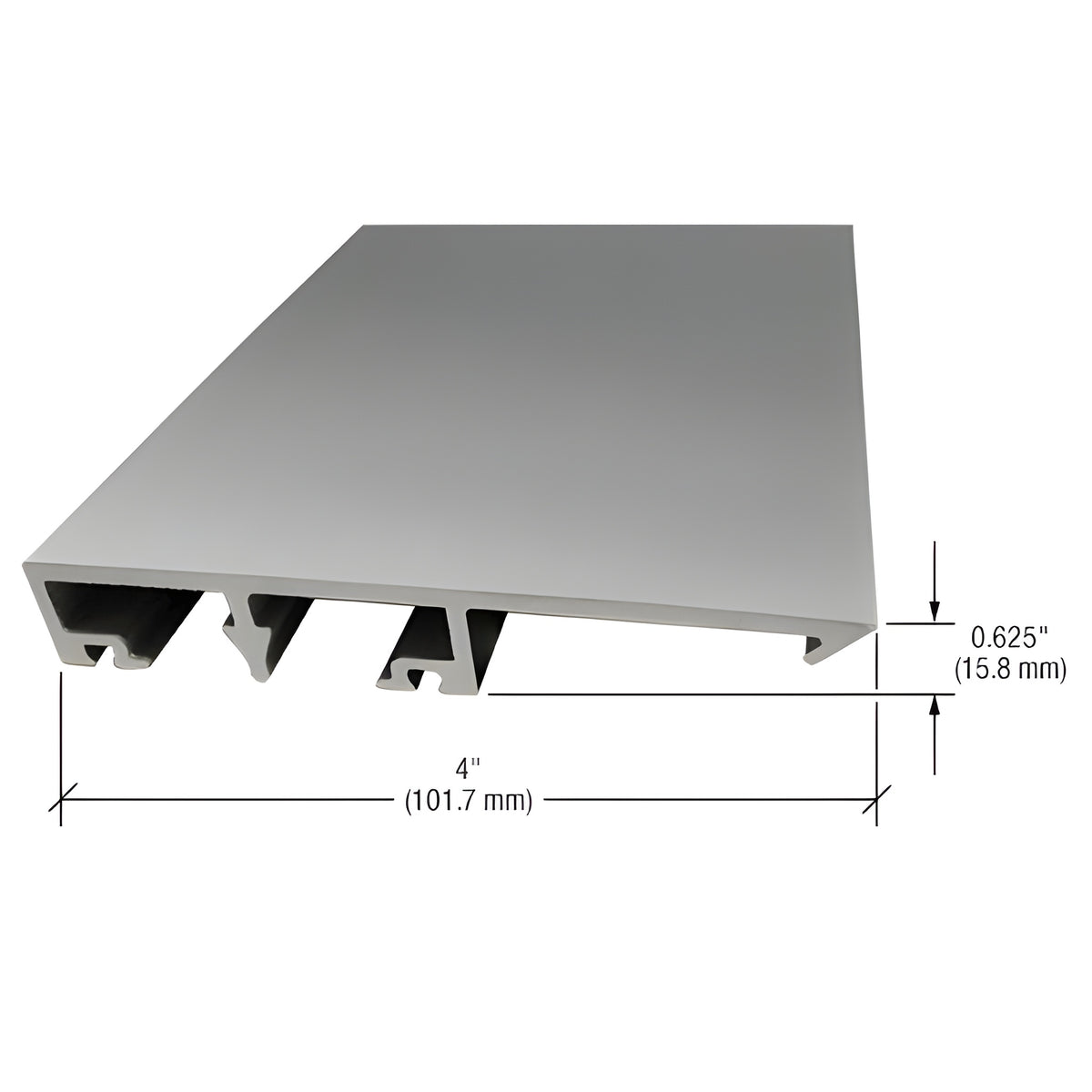 CRL-U.S. Aluminum 90 Degree Corner Exterior Face Cap for 1" Glass, Clear Anodized Class 1 - 24'-2"