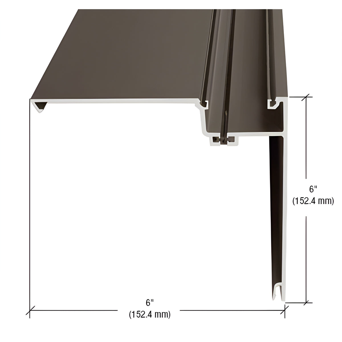 CRL-U.S. Aluminum 90 Degree Corner Half Section, Bronze Black Anodized - 24'-2"