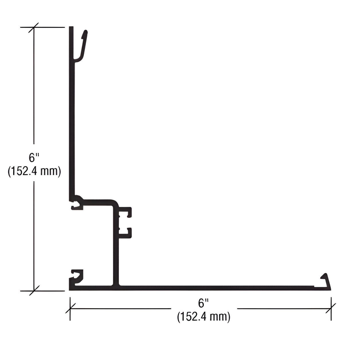 CRL-U.S. Aluminum 90 Degree Corner Half Section, Custom Paint- 24'-2"